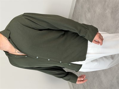 AEROBİN KUMAŞ UZUNKOL PREMİUM GÖMLEK HAKİ YEŞİL