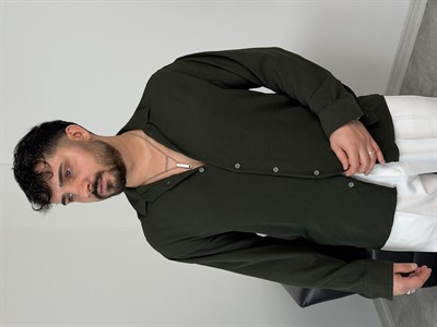 AEROBİN KUMAŞ UZUNKOL PREMİUM GÖMLEK HAKİ YEŞİL