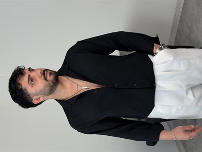 AEROBİN KUMAŞ UZUNKOL PREMİUM GÖMLEK SİYAH