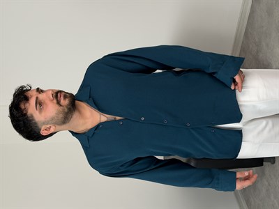 AEROBİN KUMAŞ UZUNKOL PREMİUM GÖMLEK ZÜMRÜT YEŞİLİ