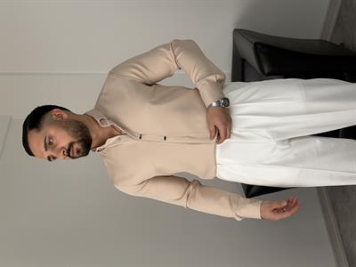 AKSESUARLI PREMİUM UZUNKOL GÖMLEK BEJ