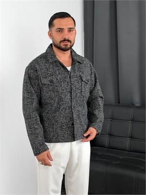 Astarlı Boxy Kalıp Mevsimlik Ceket Antrasit
