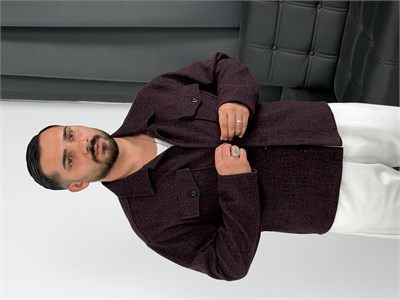 Astarlı Boxy Kalıp Mevsimlik Ceket Bordo