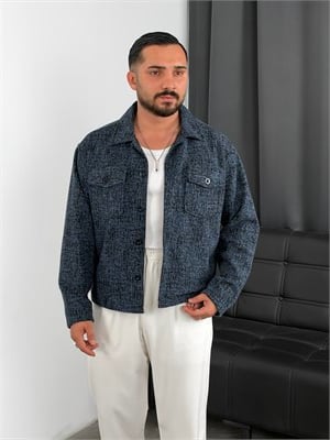 Astarlı Boxy Kalıp Mevsimlik Ceket Lacivert