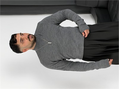 Basic Triko Balıkçı Yaka Sweatshirt Antrasit