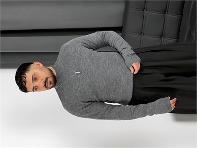 Basic Triko Balıkçı Yaka Sweatshirt Antrasit