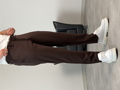 BELİ İPLİ PREMİUM JOGGER PANTOLON ACI KAHVE