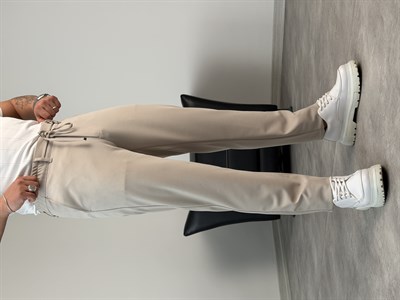 BELİ İPLİ PREMİUM JOGGER PANTOLON BEJ