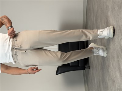 BELİ İPLİ PREMİUM JOGGER PANTOLON BEJ