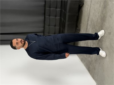Boxy Kalıp Uzunkol Modal Takım Lacivert
