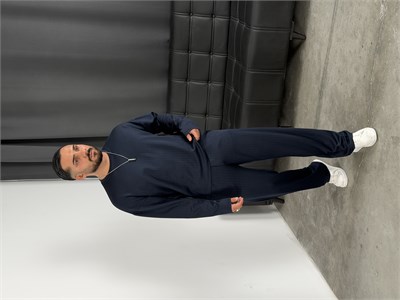 Boxy Kalıp Uzunkol Modal Takım Lacivert