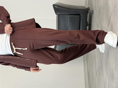 ÇIMA DETALI PREMİUM ÖRME TAKIM ACI KAHVE