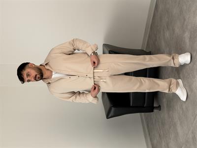 ÇIMA DETALI PREMİUM ÖRME TAKIM BEJ