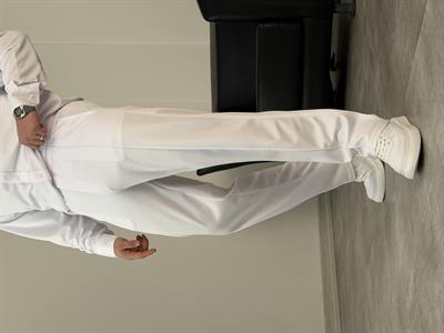 ÇIMA DETALI PREMİUM ÖRME TAKIM BEYAZ