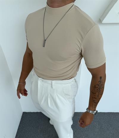 Crap Balıkçı Tişört Krem