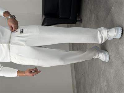 CRAP PİLELİ BAGGY PANTOLON BEYAZ