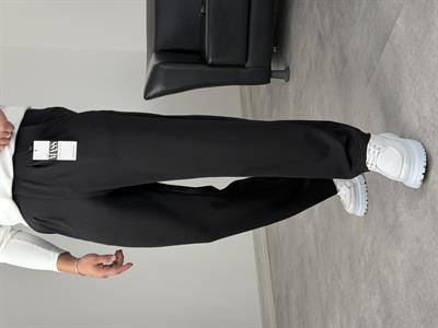 CRAP PİLELİ BAGGY PANTOLON SİYAH