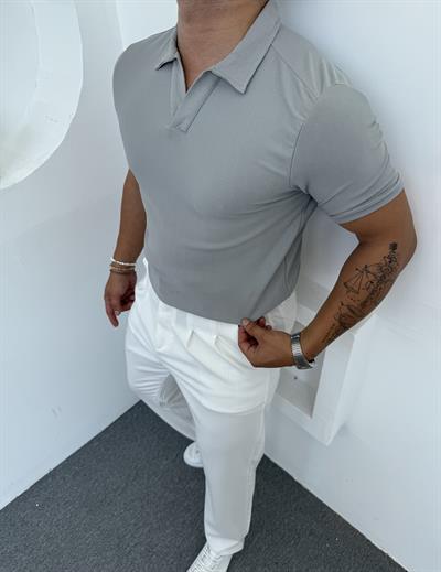 CRAP POLO YAKA TİŞÖRT GRİ