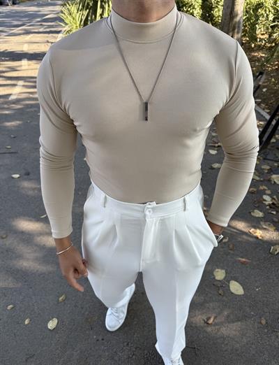 CRAP UZUNKOL BALIKÇI SWEATSHİRT BEJ