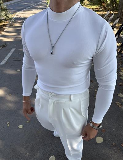 CRAP UZUNKOL BALIKÇI SWEATSHİRT BEYAZ