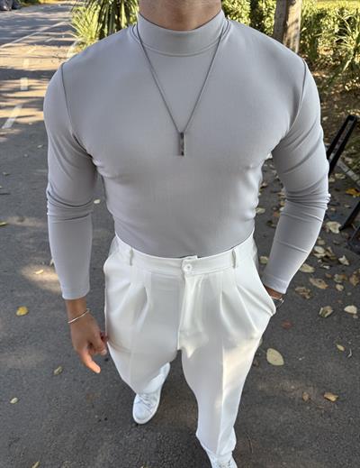 CRAP UZUNKOL BALIKÇI SWEATSHİRT GRİ