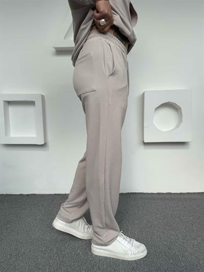 Crep Baggy Pantolon Gri