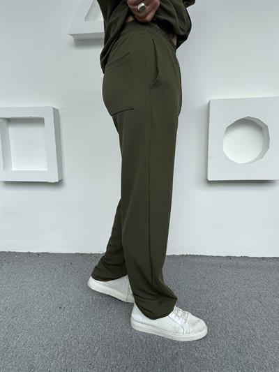 Crep Baggy Pantolon Haki Yeşil