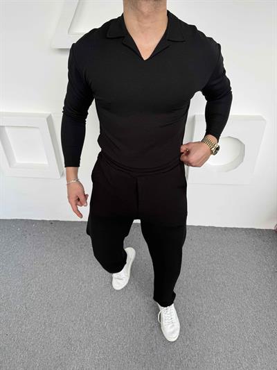 Crep Hemşire Takım Siyah