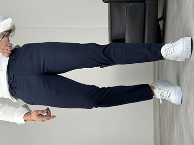 DİL DETAY KANCALI PREMİUM KUMAŞ PANTOLON LACİVERT