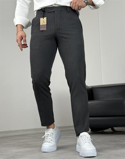 DİL DETAY KANCALI PREMİUM KUMAŞ PANTOLON ANTRASİT