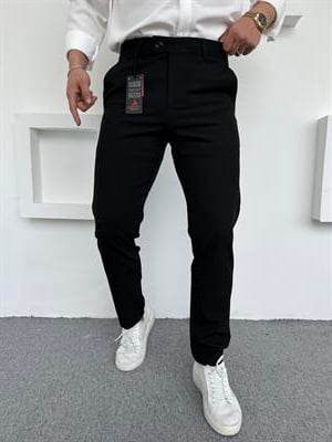 Dil Detay Klasik Premium Kumaş Pantolon Siyah