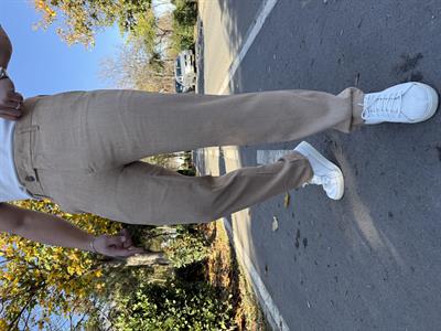 DİL DETAY YÜKSEK KALİTE KADİFE PANTOLON BEJ