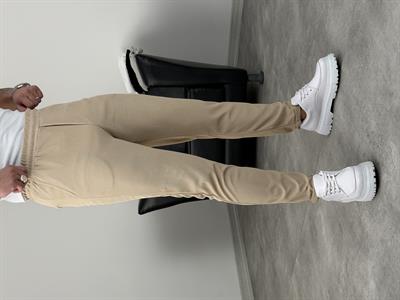 DUBLE PAÇA FİTİLLİ JOGGER PANTOLON BEJ