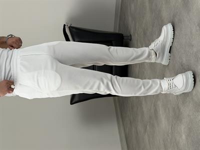 DUBLE PAÇA FİTİLLİ JOGGER PANTOLON BEYAZ