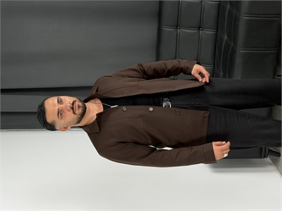 Düğmeli Klasik Ceket Acı Kahve
