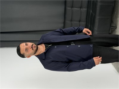 Düğmeli Klasik Ceket Lacivert