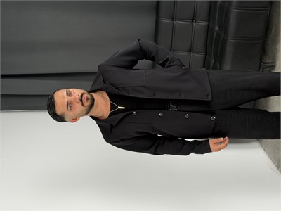 Düğmeli Klasik Ceket Siyah