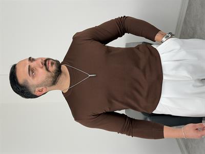 ELMAS KUMAŞ BASİC TRİKO SWEATSHİRT ACI KAHVE