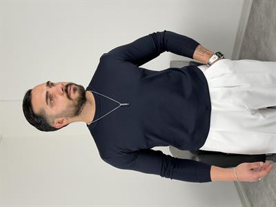 ELMAS KUMAŞ BASİC TRİKO SWEATSHİRT LACİVERT