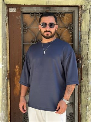 FAKİR KOL OYS KUMAŞ PREMİUM TİŞÖRT İNDİGO