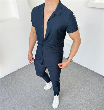 Fitil Detay Ottoman Takım Petrol Yeşili