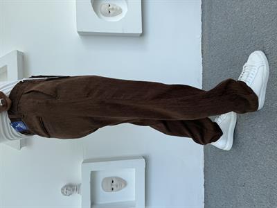 GRAMAJLI BAGGY KALIP KADİFE PANTOLON ACI KAHVE