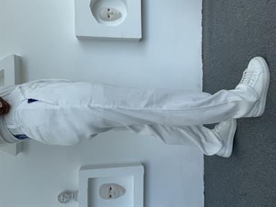 GRAMAJLI BAGGY KALIP KADİFE PANTOLON BEYAZ