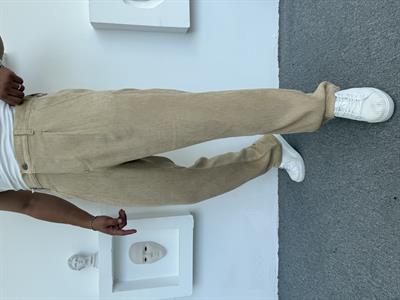 GRAMAJLI BAGGY KALIP KADİFE PANTOLON KREM