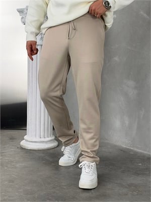 Gramajlı Jogger Pantolon Bej