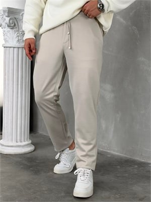 Gramajlı Jogger Pantolon Taş Gri