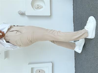 GRAMAJLI KLASİK SLİMFİT KUMAŞ PANTOLON KREM