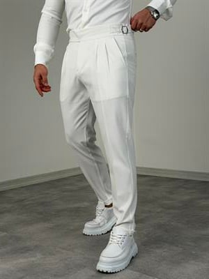 HARVEST MODEL İTALYAN KESİM PREMİUM KUMAŞ PANTOLON BEYAZ