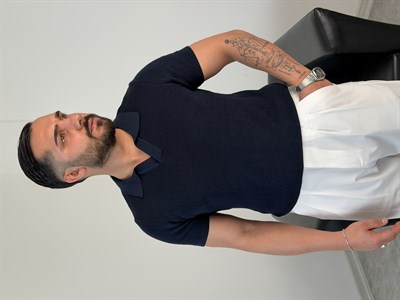 HFA AÇMA YAKA %100 PAMUK TRİKO TİŞÖRT LACİVERT