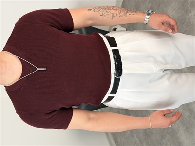 HFA BİSİKLET YAKA PAMUK TRİKO TİŞÖRT MÜRDÜM